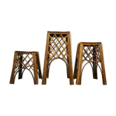 Set of 3 rattan harnesses
