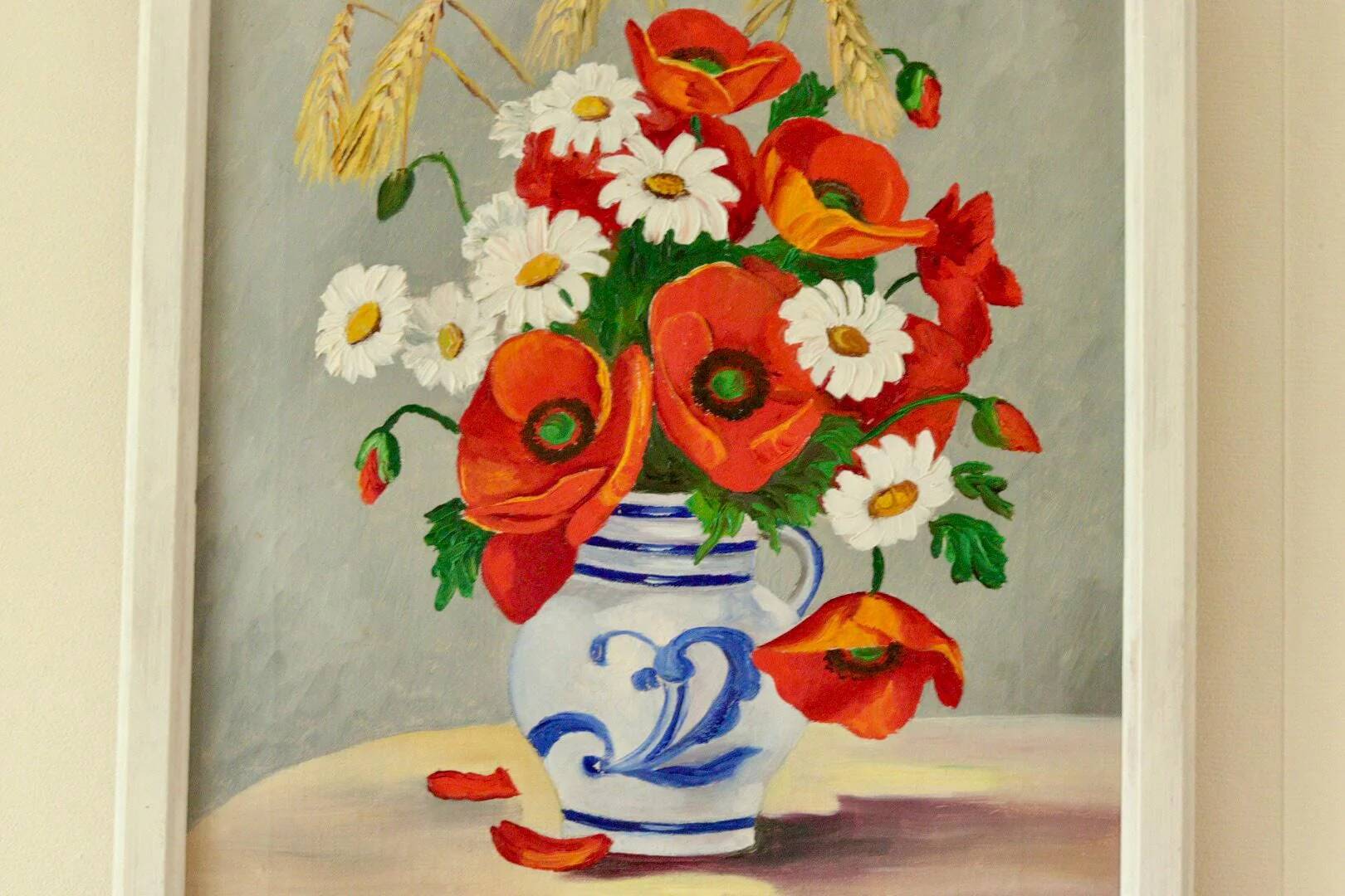 Nature morte aux coquelicots par B. Peters