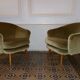 Organic Chair Danish Scandinavian years 50 / 60 ice green vintage