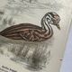🐦 Botanical Plate Engraving of Birds Naturalist 19th Century Double-Sided A