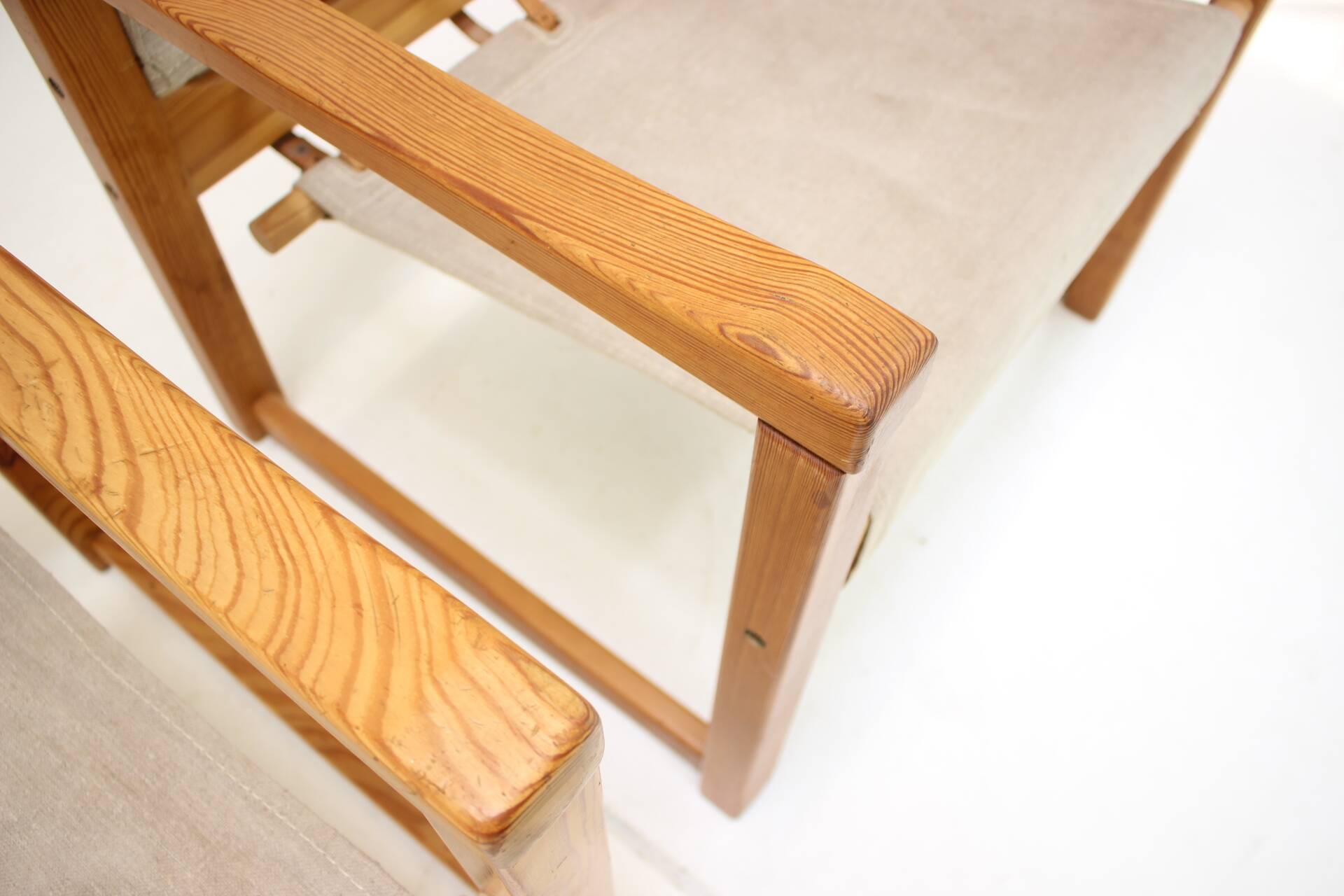 Set of Two Scandinavian Safari Armchairs by Karin Mobring, 1980s