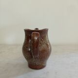 Zoomorphic pitcher in pirated stoneware