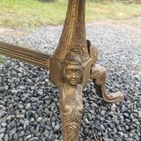 Bronze and marble coffee table