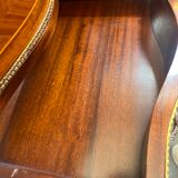 Weekly chest in wood veneer, curved and eventful shape, 20th century period