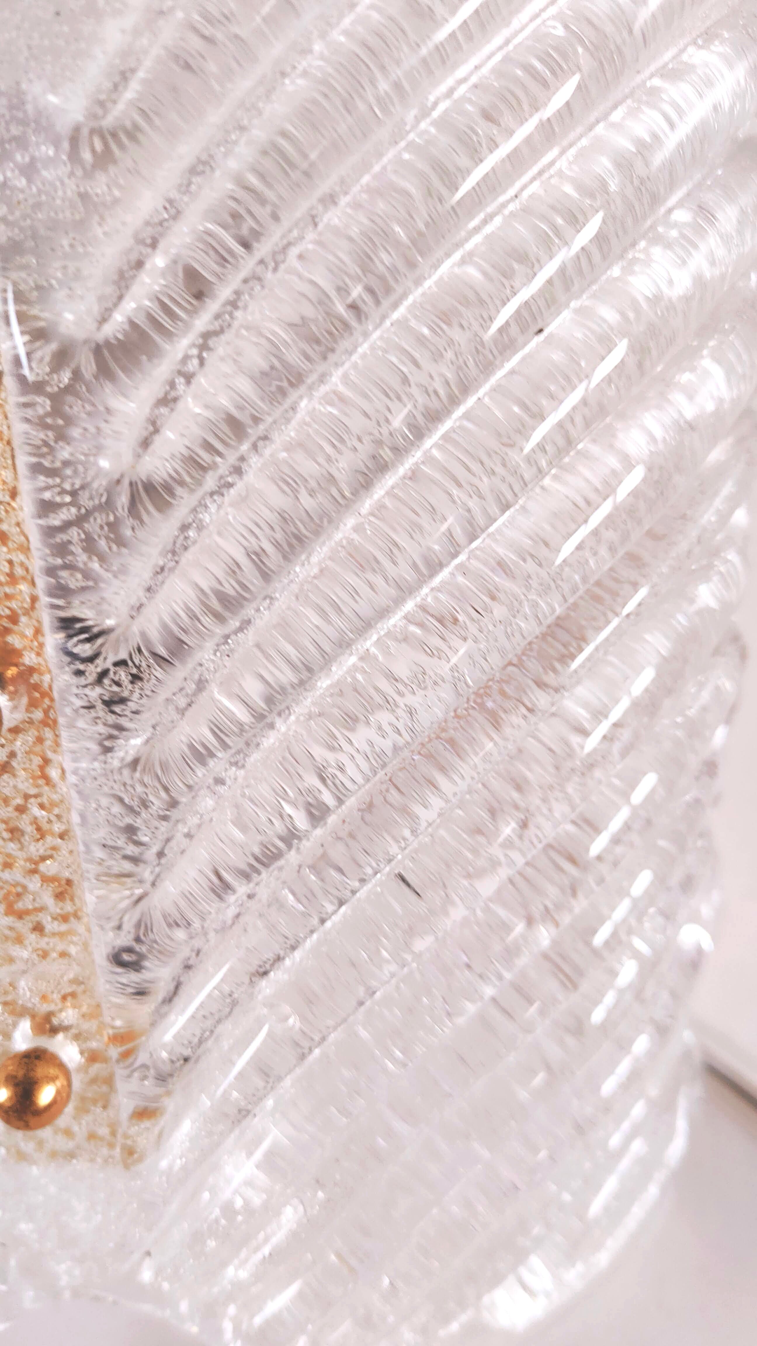 Murano glass wall lamp with frosted effect, 70s design