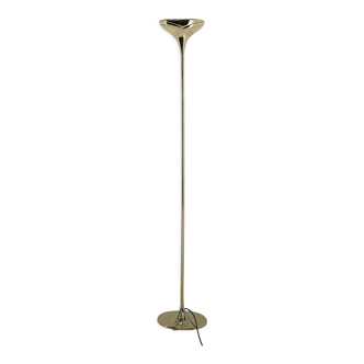 Italian tall all brass torchiere floor lamp, marked