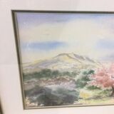 Aquarelle arbre en fleur