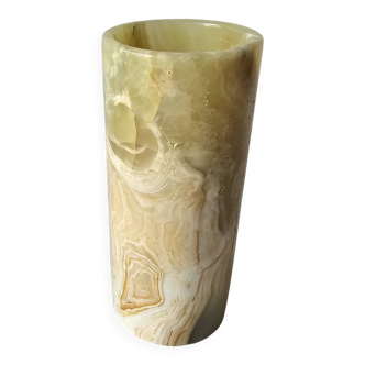 Vintage cylindrical roll vase in Onyx from the 1960s.