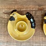 2 vintage “hen” egg cups