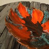 Vallauris fruit bowl in the shape of a leaf