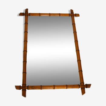 Miroir bambou 100 x 70 cm 1940