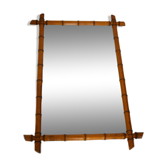 Mirror bamboo 100 x 70 cm 1940s