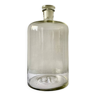 Grande bouteille d'apothicaire en verre  - ancien flacon de pharmacie - 10 litres