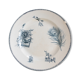 Old dish of opaque porcelain on ground transfer service
