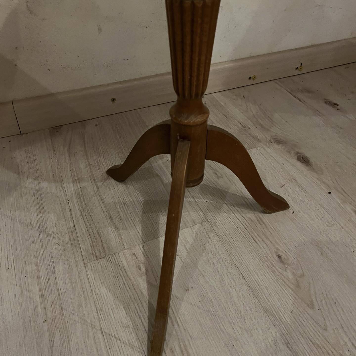 Vintage wooden pedestal table or plant holder 1950