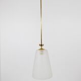 Brass Crown Pendant Light in Gio Ponti Style, Mid-Century, Italy, 1950s