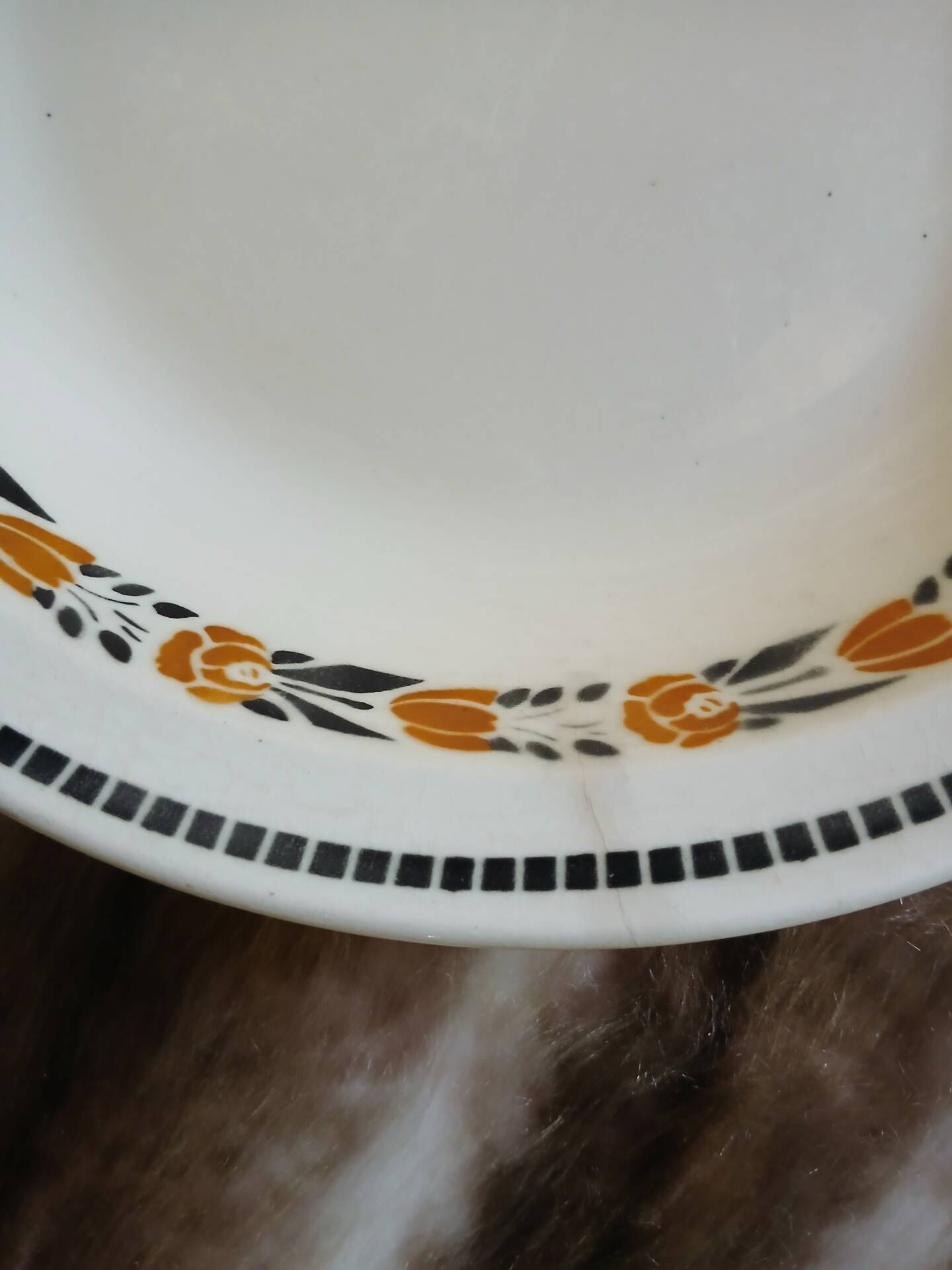 Old Badonviller plate "Denise"