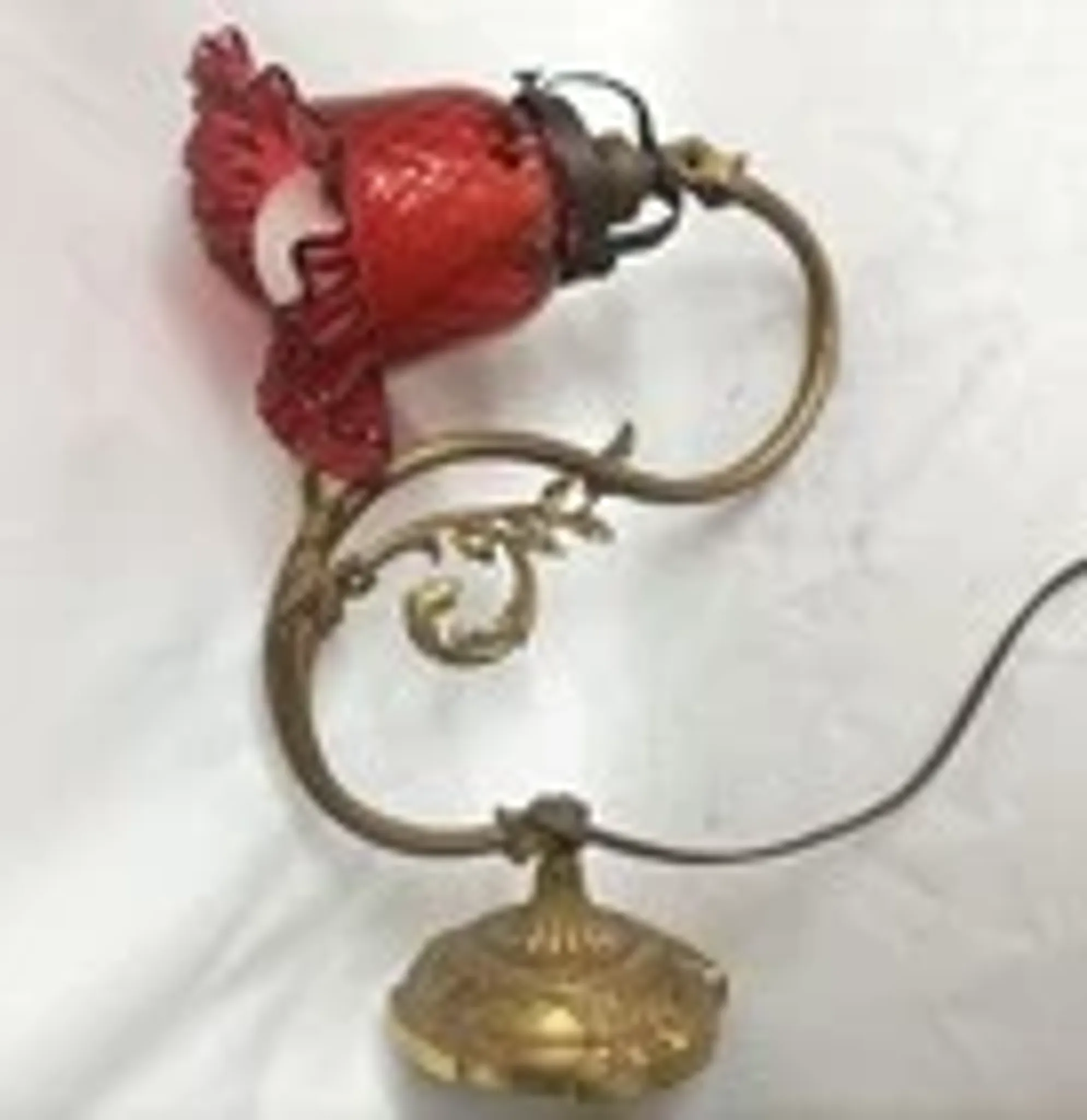 Ancienne lampe de table en bronze fin XIXe S. - Etat de marche - Hauteur 33 cm