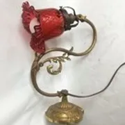 Ancienne lampe de table en bronze fin XIXe S. - Etat de marche - Hauteur 33 cm
