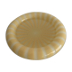 Vintage yellow-white striped round glass ashtray