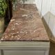 Art Deco sideboard in walnut, oak and marble top.