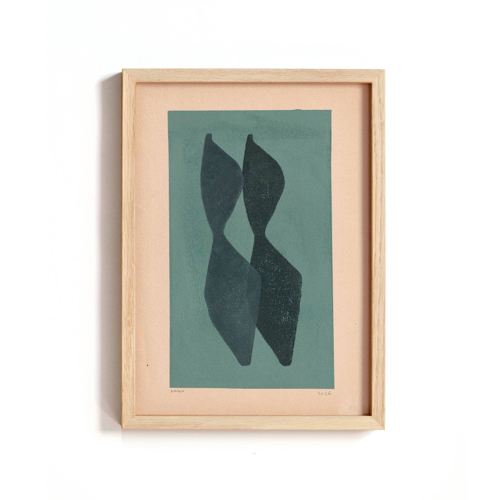 Peinture sur papier ancien signée eawy