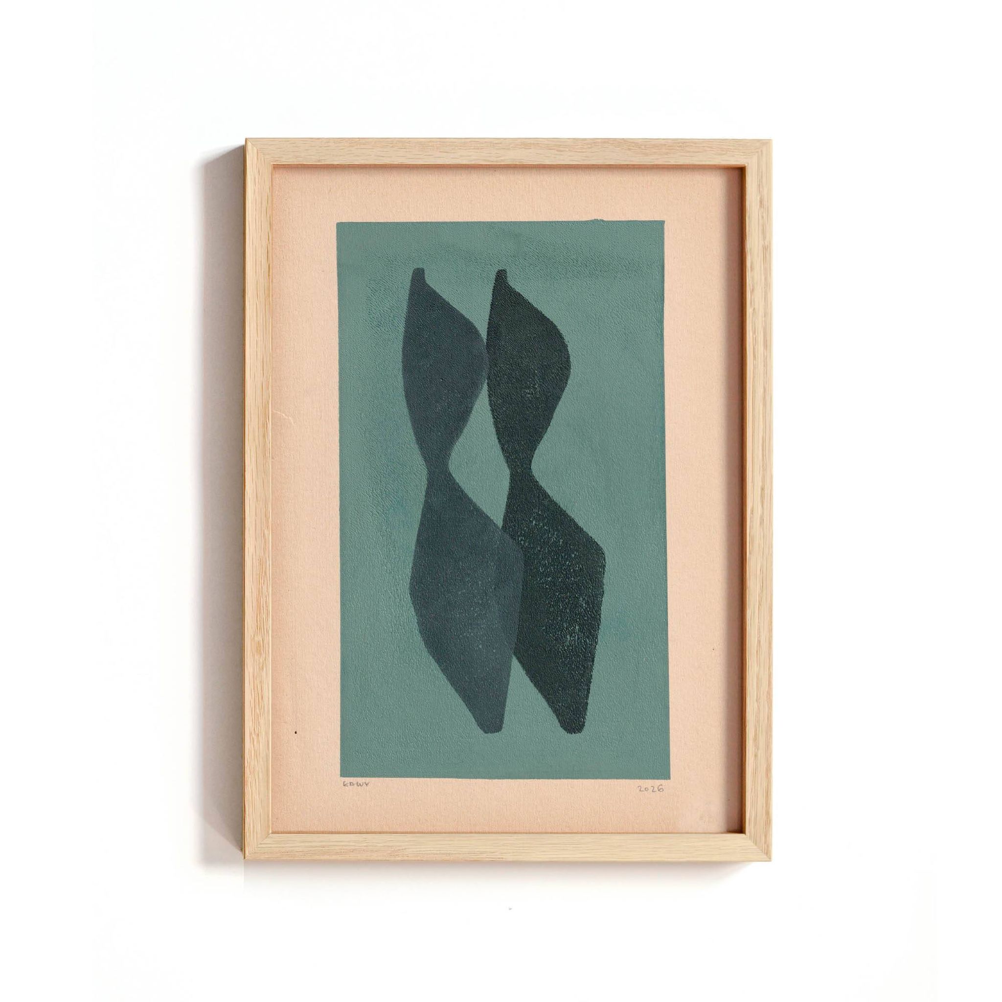 Peinture sur papier ancien signée eawy