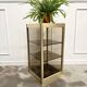 70s console smoked glass