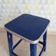 Tabouret vintage assise cerclée années 60/70