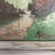 peinture à l'huile ancienne paysage signée Marceau peinture à l'huile encadrée