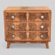 Commode art déco ronce de noyer brut