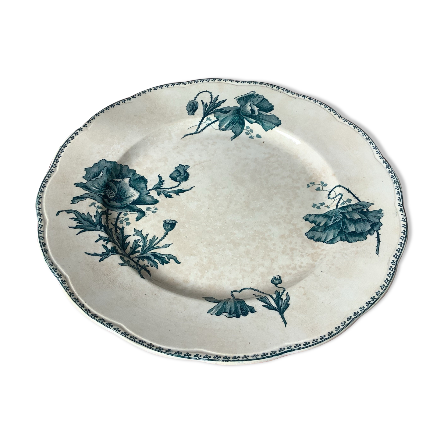 Serving dish Sarreguemines U&G iron earth decoration Féria