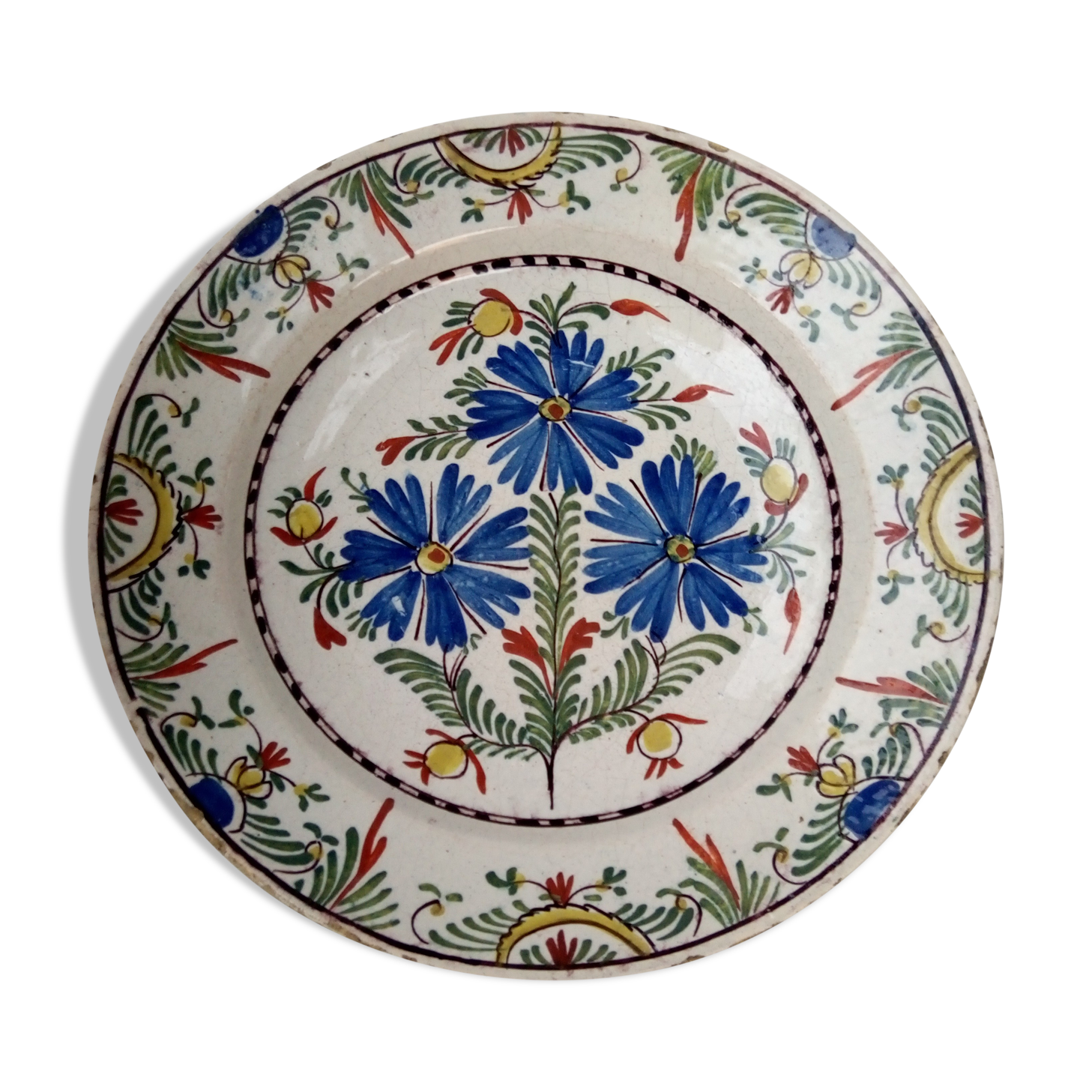 Former earthenware dish from northern France, Late 18th, early 19th century