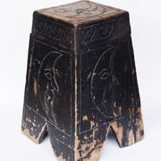 Antique Mystical Moon Stool / Step Stool / Secret Storage Box, circa 1900