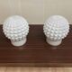 Pair of opaline and porcelain wall lights scandinavian design 1950.