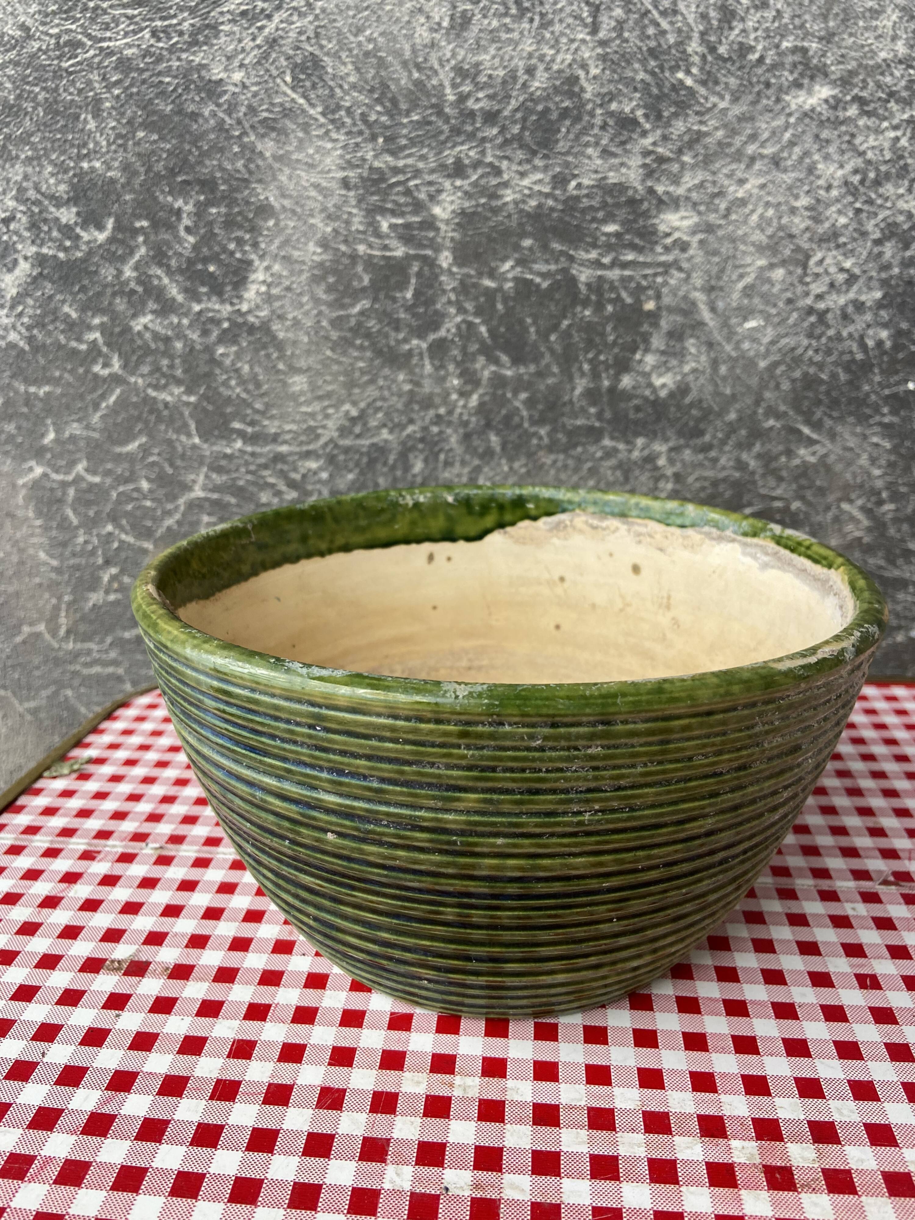 Old glazed pot cover