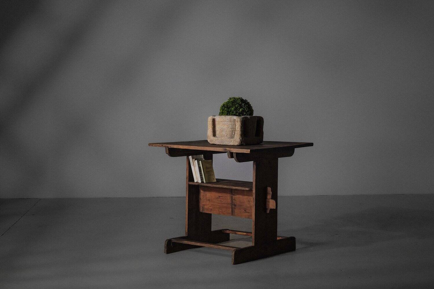 Antique workshop table - Savoyard folk art, circa 1900