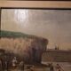 Marine oil on marouflée canvas breton school A. Hervé