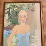 Tableau jeune demoiselle