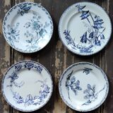 Set of four flat plates in iron earth