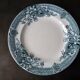 Set of 6 flat plates Longwy, Watteau model