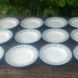 Set of twelve deep ironstone plates, Marceau model
