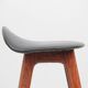 Scandinavian bar stool in OD61 style rosewood. H 62 cm.