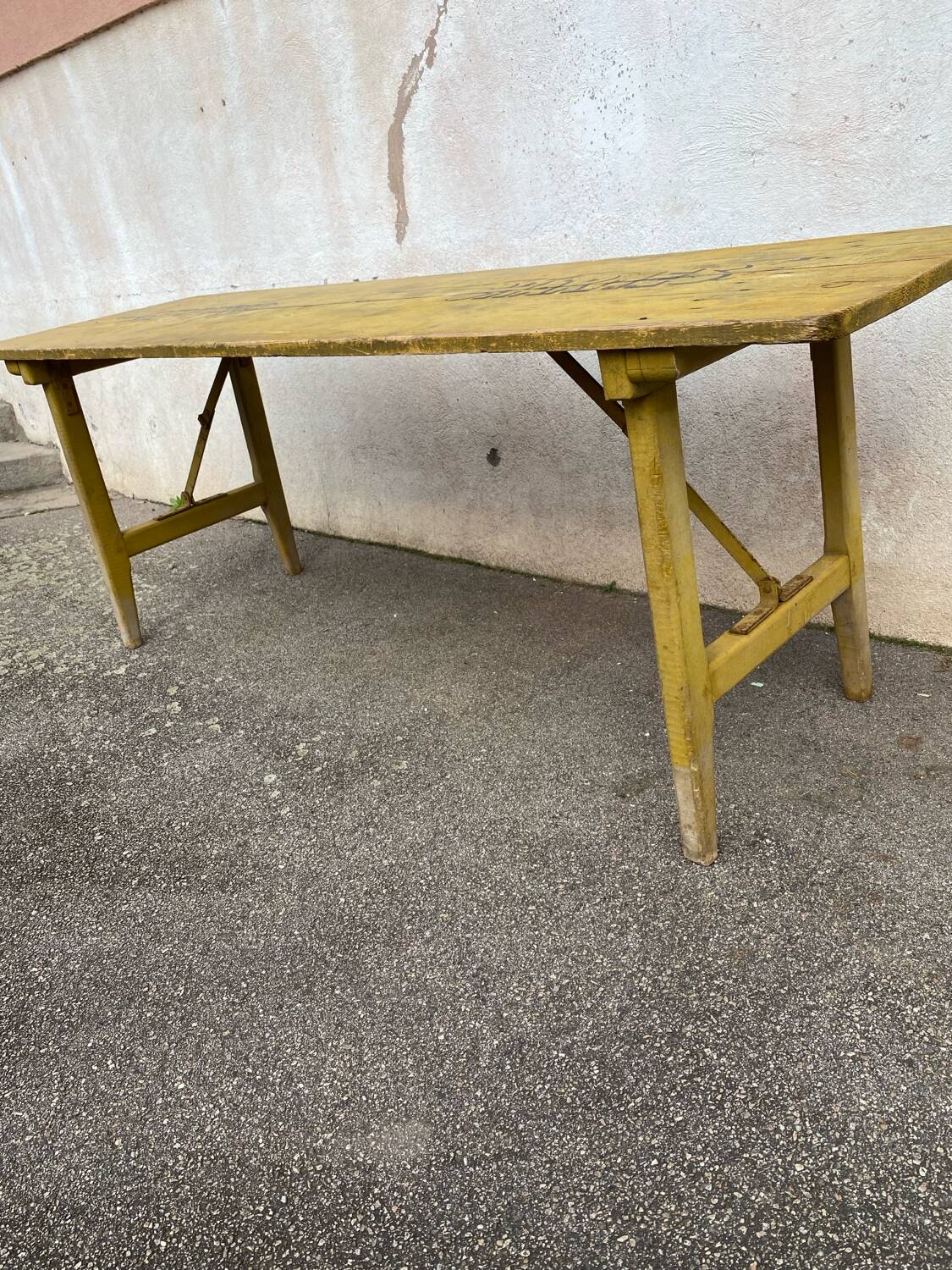 Wooden brasserie table