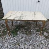 Vintage brass marble coffee table