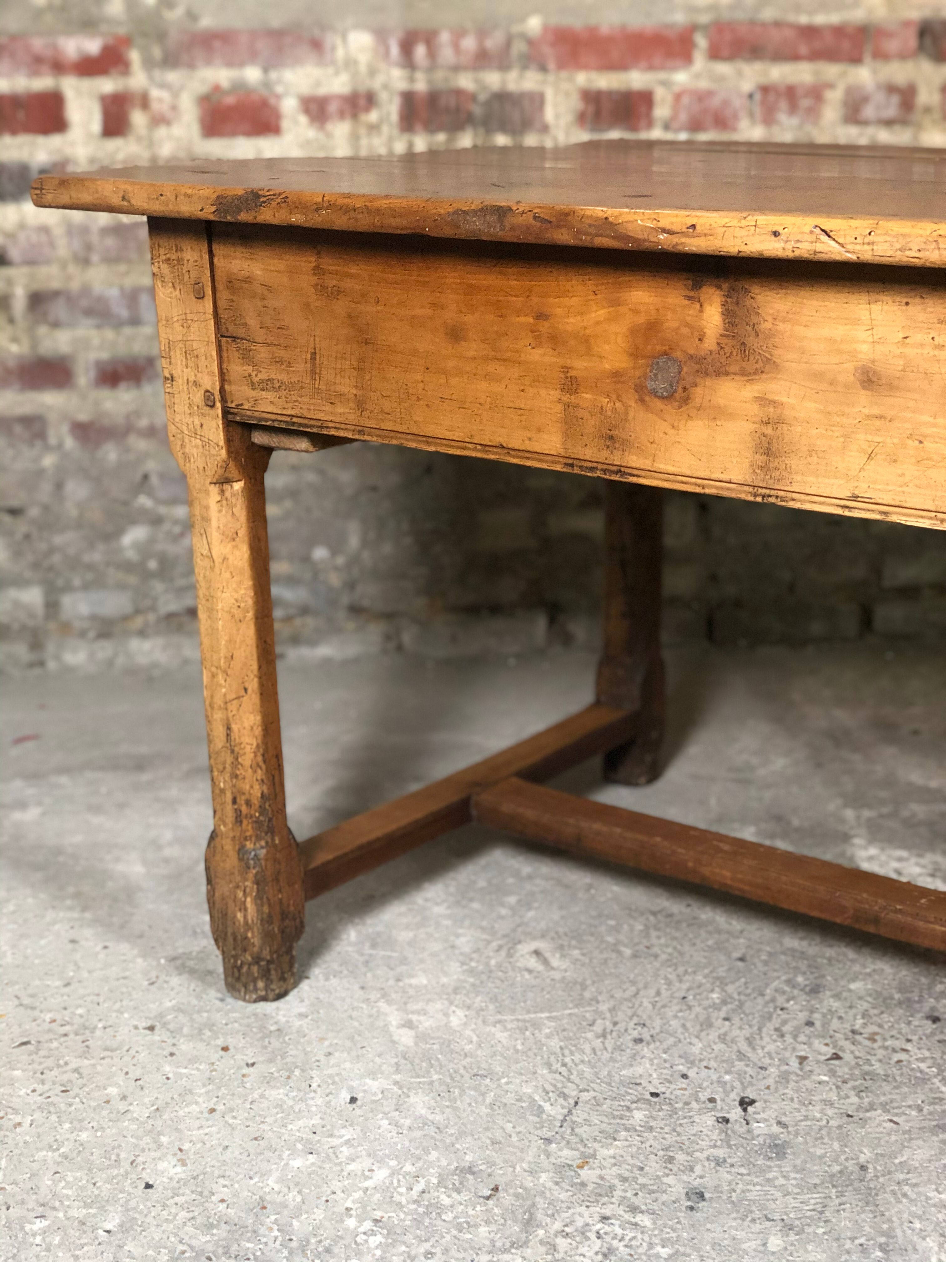 18th century walnut farm table