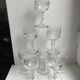Ensemble de 8 verres à pied en verre moulé années 30 début XXème