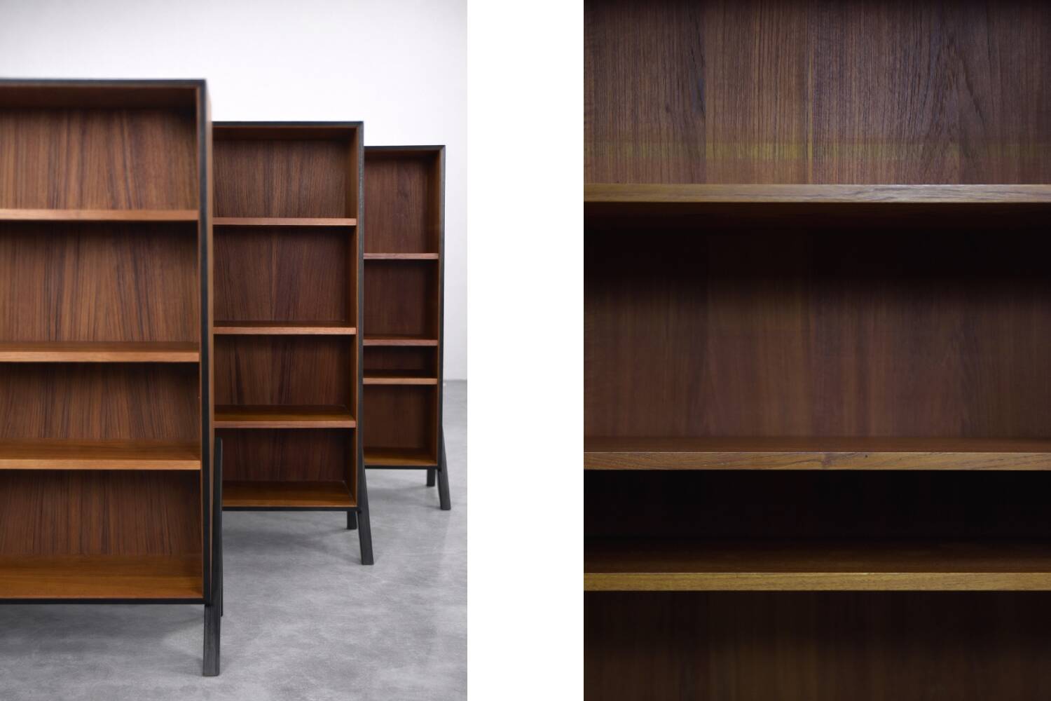 Vintage Mid-Century Scandinavian Modern Teak Bookcase, 1960s