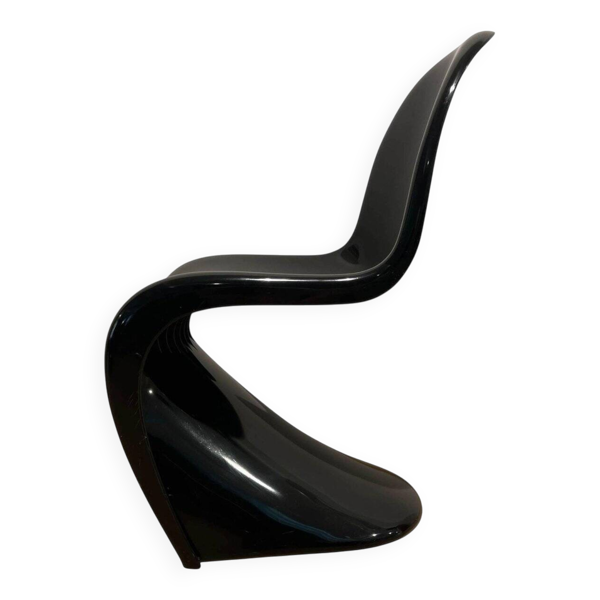 Chaise Panton noire par Verner Panton, Allemagne, 1971