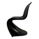 Chaise Panton noire par Verner Panton, Allemagne, 1971